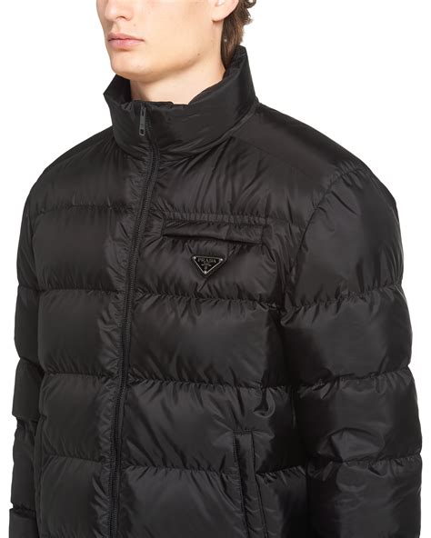 prada re nylon jacket men|prada black cropped puffer jacket.